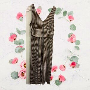 SEVENTY SERGIO TEGO STRIPED SLEEVELESS LONG DRESS IN SIZE 44  made in Italy